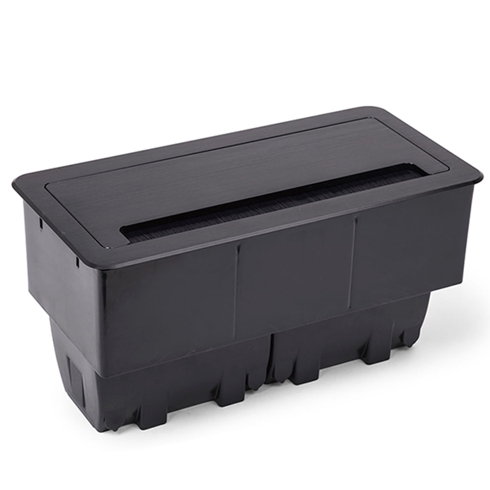 Caixa Office Job sem blocos com Tampa em Aluminio Anodizado Preto Qtmov 82694_0